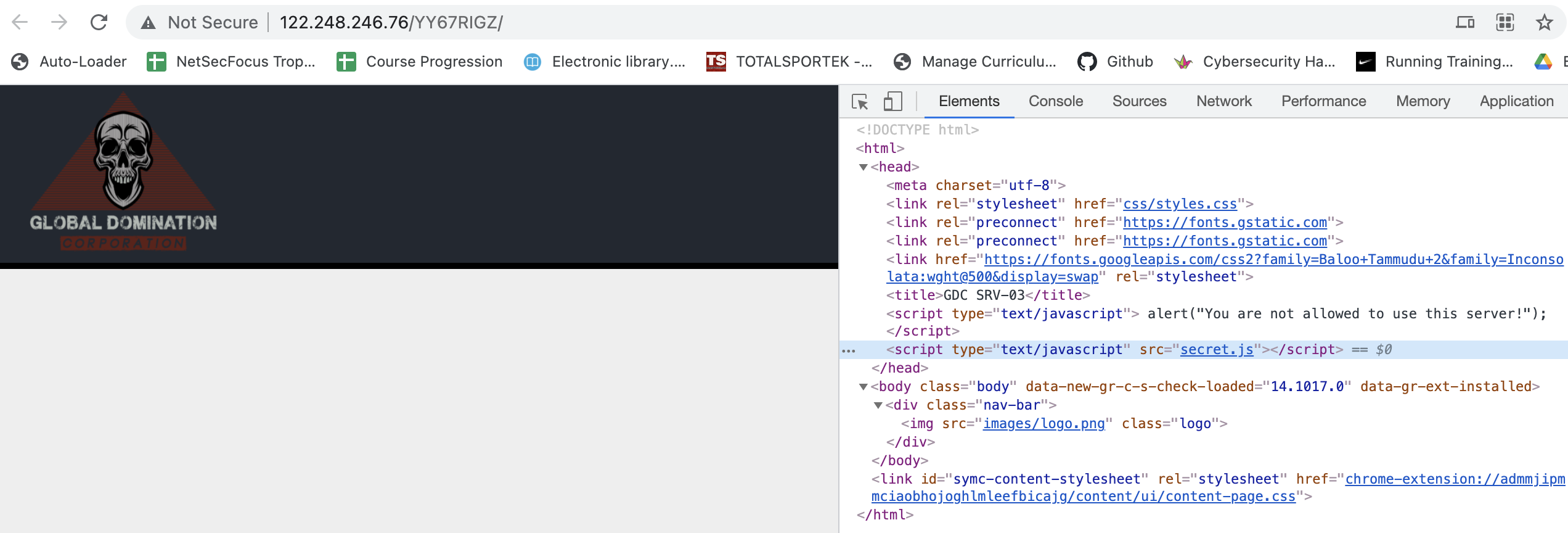 Seems like we have a not so secret 'secret.js' to explore