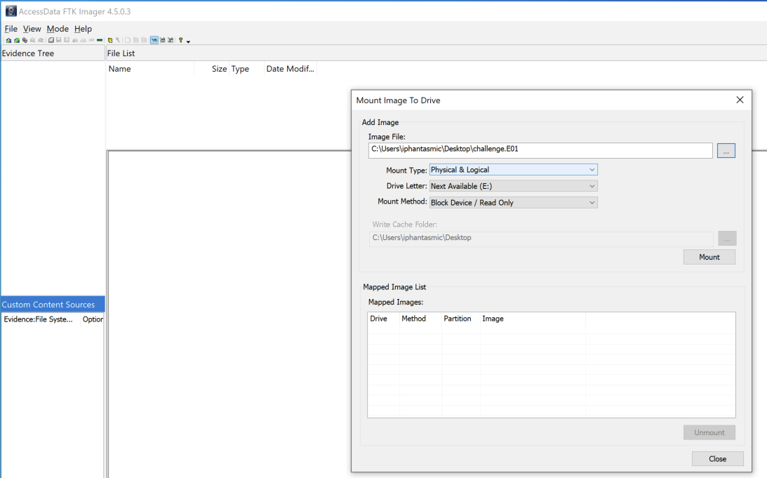 Since we know that it is created using FTK Imager, we can just mount this in FTK to take a look