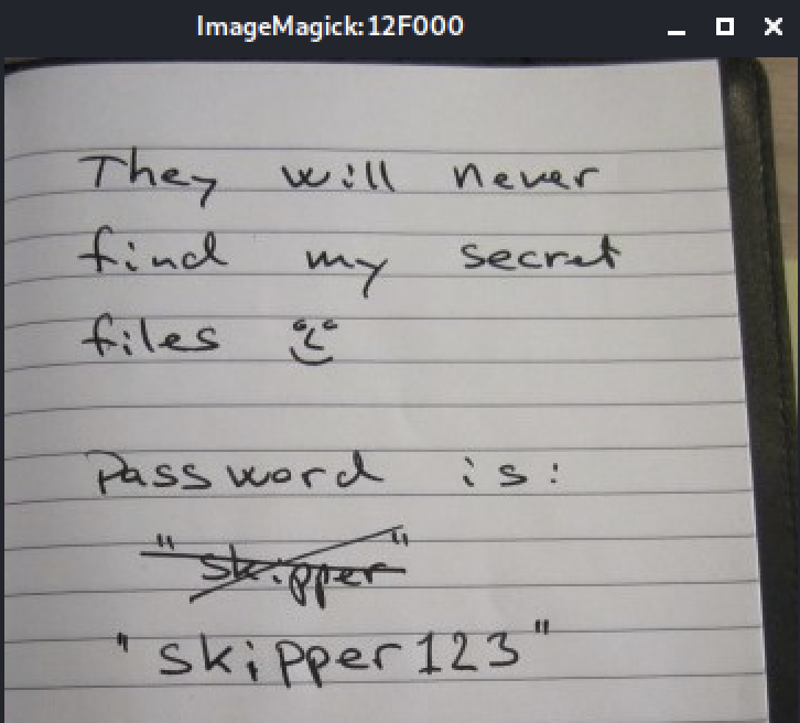A password? Perhaps it is for the .zip archives that were extracted